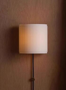 工厂直销Collo Sconce日式蚕丝壁灯半圆过道卧室床头壁灯诧寂风楼