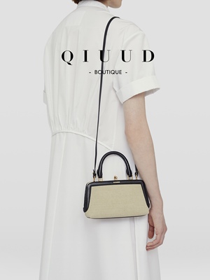 JIL帆布GOJI口金简约黑边手提包