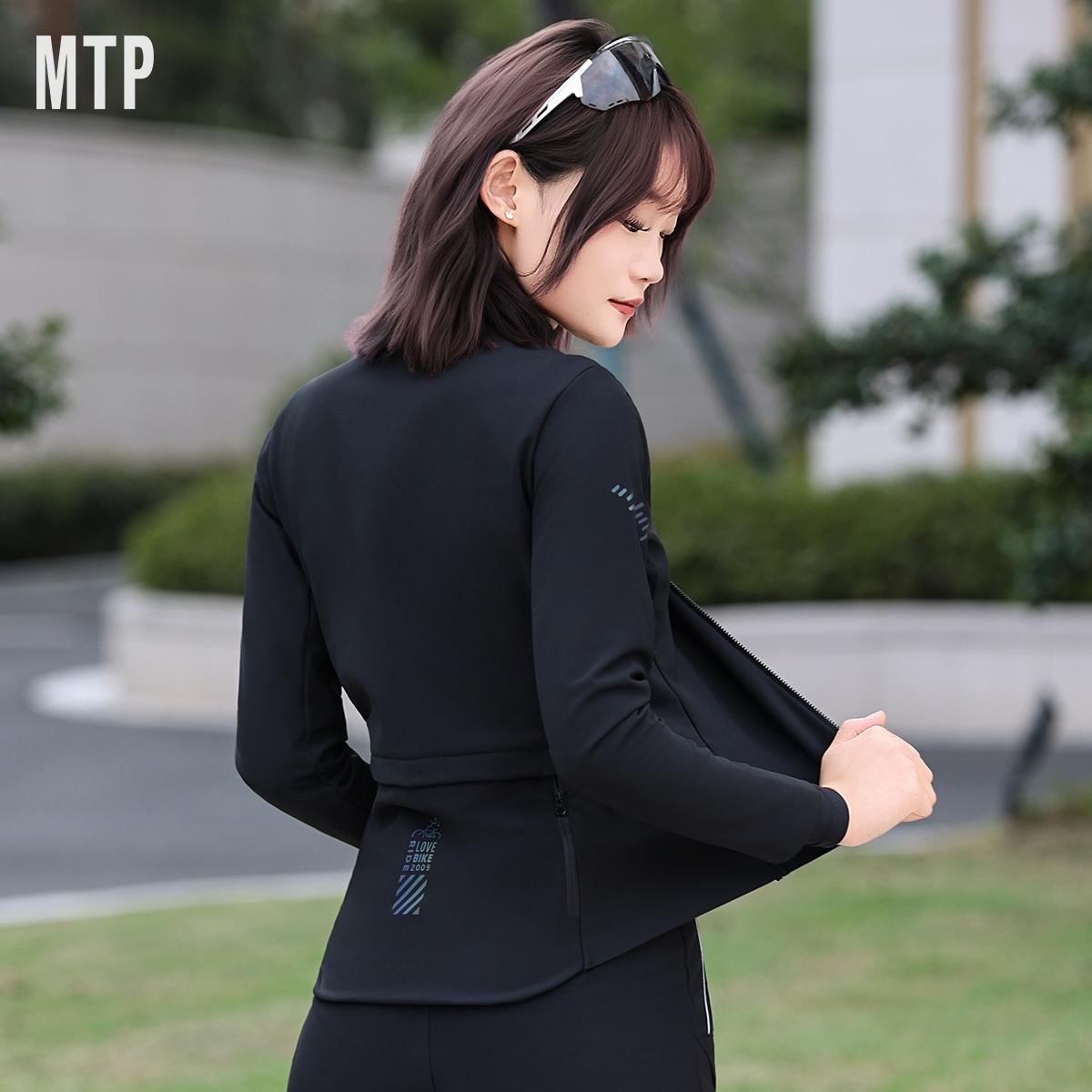 弹力抓绒骑行跑步登山运动套装