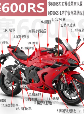 24款赛600RS全车外壳护板前导流罩QJ700GS-L定风翼大灯底罩后视镜