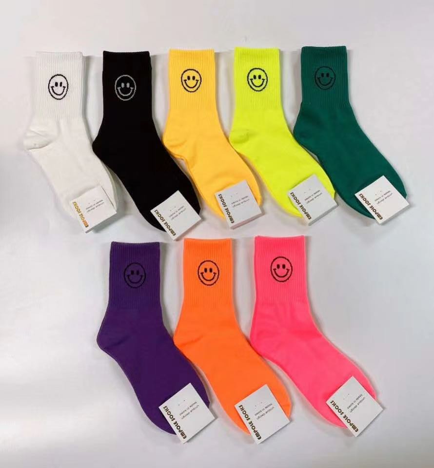 东大门荧光色泫雅风韩国中筒袜