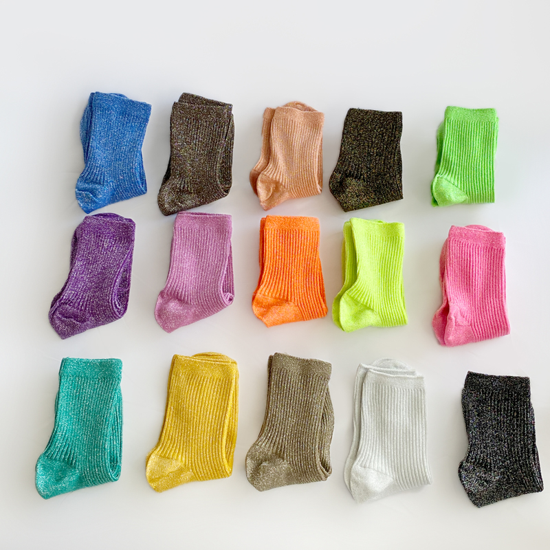东大门金丝糖果色泫雅风潮袜子