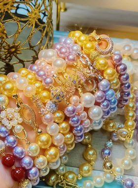 轻奢风珍珠手链女设计款镶锆石保色时尚气质手饰通勤配饰