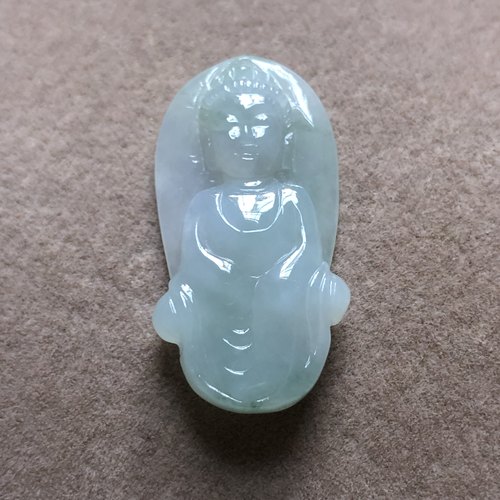 缅甸玉石A货翡翠玉雕玉器文玩冰糯种观音挂件吊坠捡漏价附证书