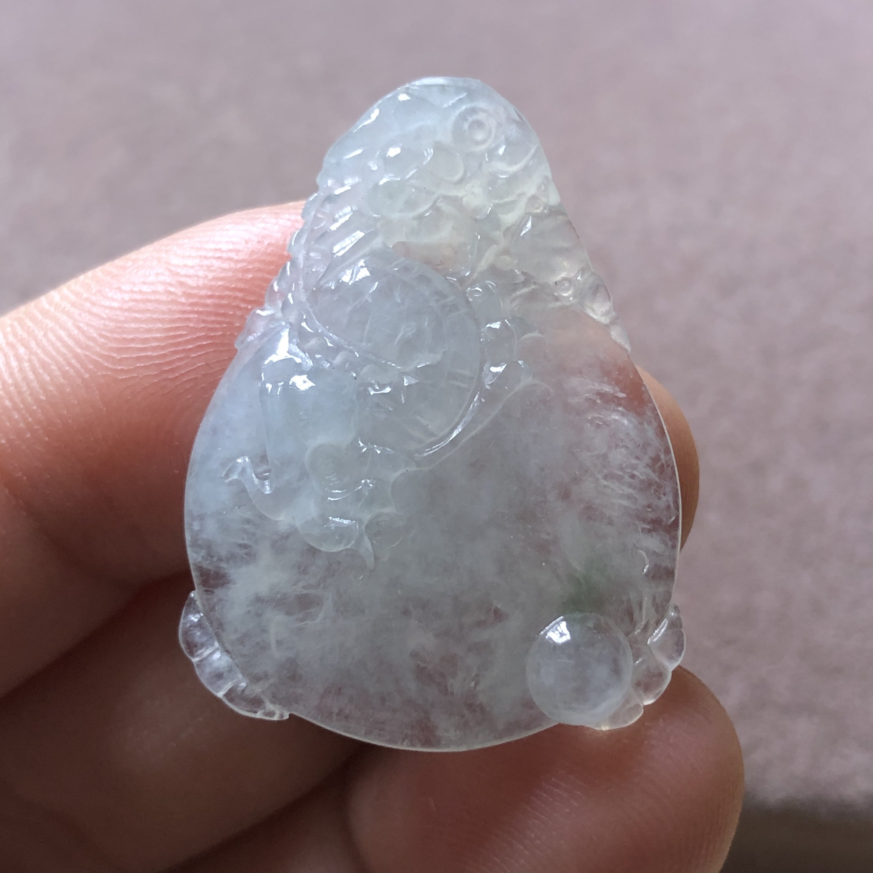 缅甸玉石A货翡翠玉雕玉器文玩老坑料冰种小龙牌挂件吊坠捡漏价