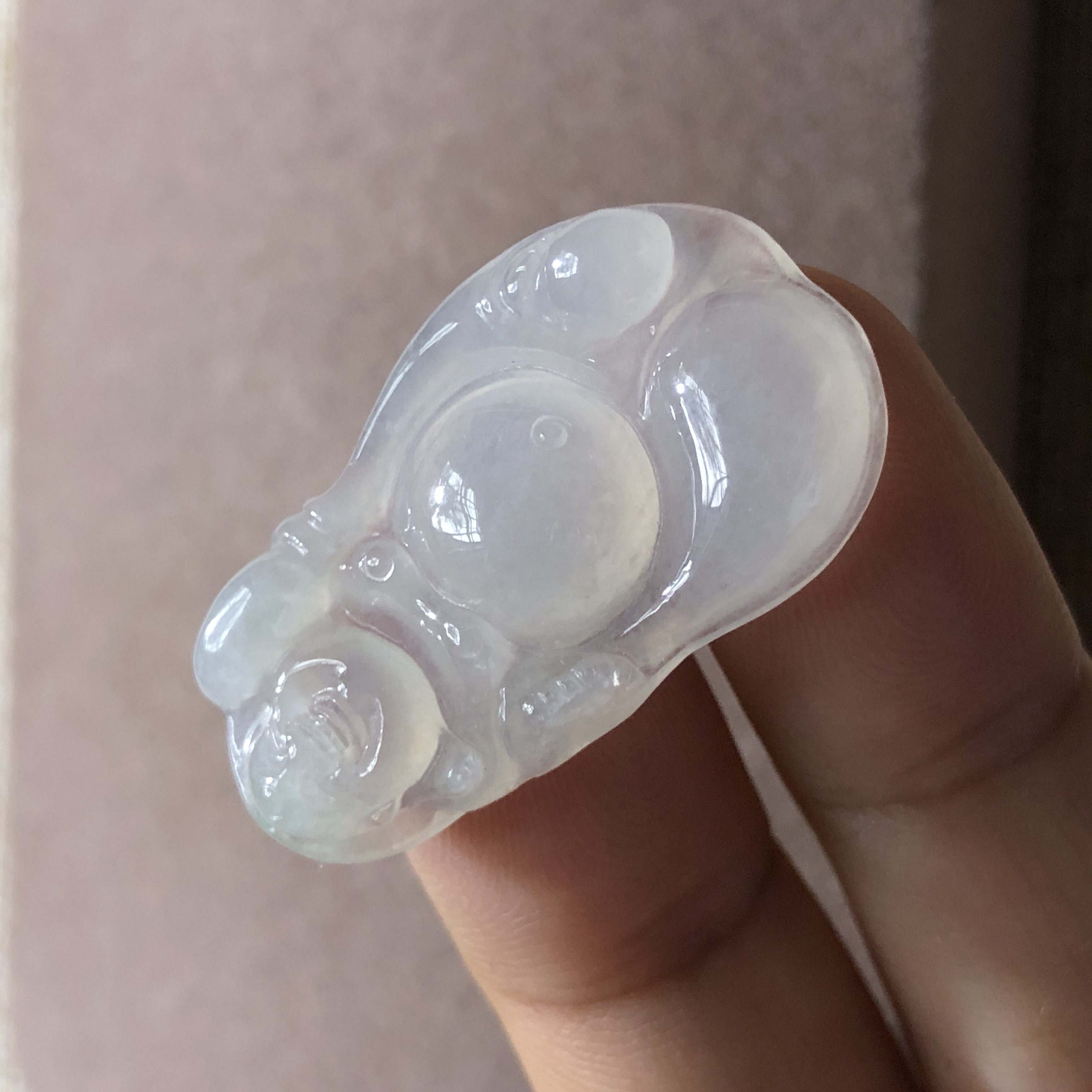 缅甸玉石A货翡翠玉雕珠宝玉器文玩老坑料冰种布袋佛佛公挂件吊坠