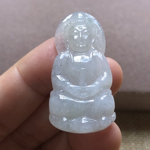 缅甸玉石A货翡翠玉雕玉器文玩老坑料冰糯种观音挂件吊坠捡漏价