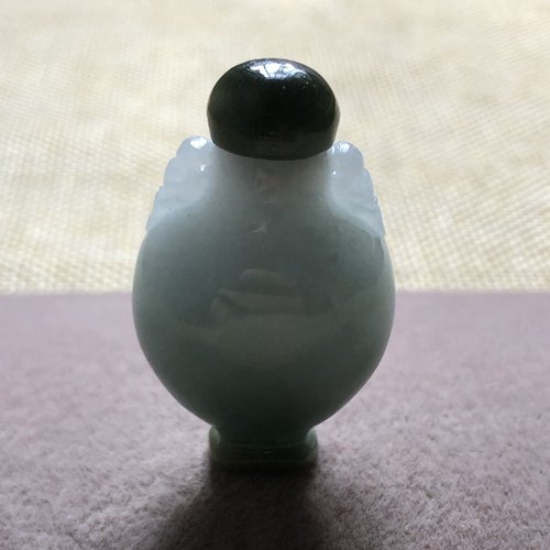缅甸玉石A货翡翠玉雕玉器文玩冰糯种精雕香水瓶鼻烟壶特色花件