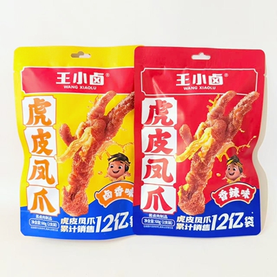 王小卤虎皮凤爪香辣卤香68克2支装即食营养解馋网红肉类零食小吃