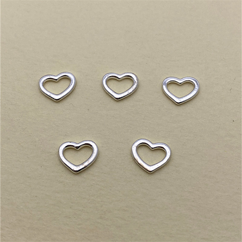 s925银心形吊坠挂件3D实心桃心DIY手工串珠编绳手链隔珠饰品配件,饰品/流行首饰/时尚饰品新,扣,淘宝优惠券,粉丝福利购,淘宝优惠卷