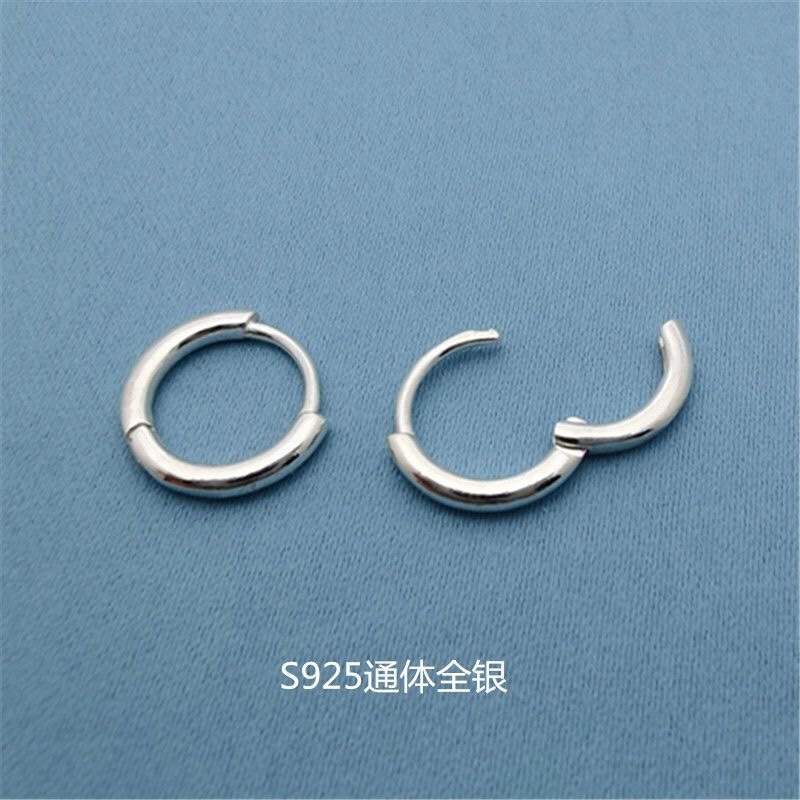 耳环素圈纯银时小巧尚耳扣纯银