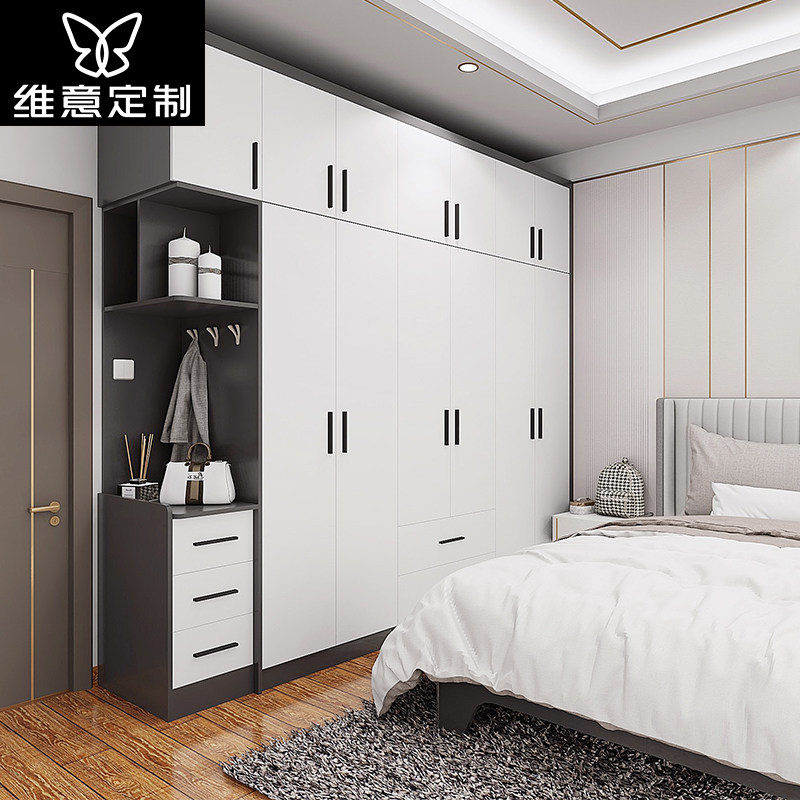 维意定制走入式衣柜家用卧室简易衣柜现代简约小户型整体衣帽间