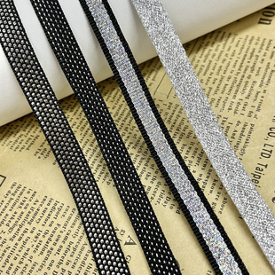 4米价银丝涤纶织带宽约1cm手工DIY服饰辅料滚边条裤 侧边条后领边