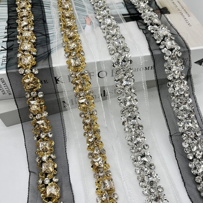 镶钻衣服领口装饰品手缝新款花边