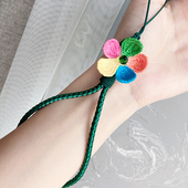 原创短款 手机挂绳手工编织中国风手绳结实耐用防摔钥匙吊坠手腕款