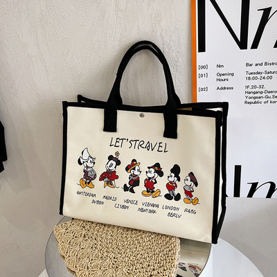 大容量通勤帆布购物袋托特包