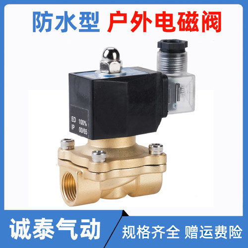 户外防水电磁阀4分水气阀220V24V