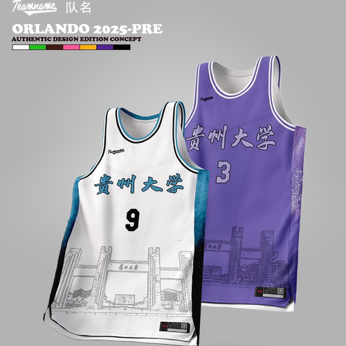 [贵州校园系列]teamname篮球比赛队服定制球衣套装男速干双面背心