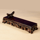 玉如意实木底座底托支架通用如意摆件专用底座黑颤黑梓木支持定制