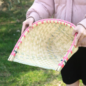 手工茶叶簸箕精品竹畚箕家用稻谷竹簸箕竹斗铲谷斗茶铲竹畚箕竹筐