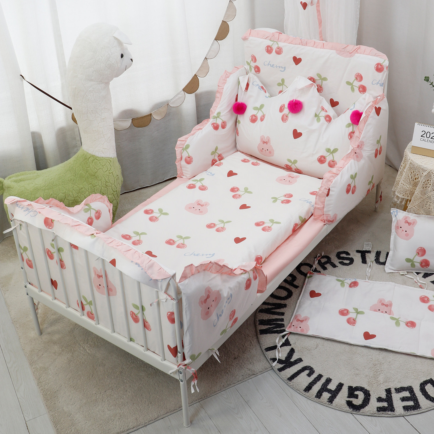 适用于宜家米隆床包护栏床围加长婴儿儿童床品伸缩铁艺床上用品,婴童用品,婴童床品套件,淘宝优惠券,粉丝福利购,淘宝优惠卷