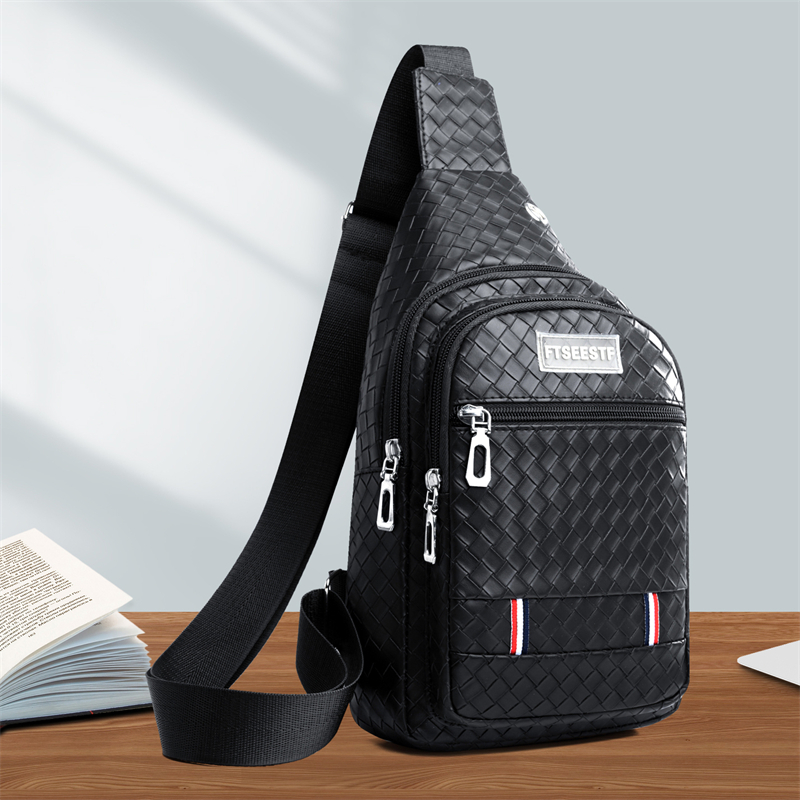 时尚韩版男士背包小pu新款男单肩旅行包胸包男休闲运动胸前斜挎包