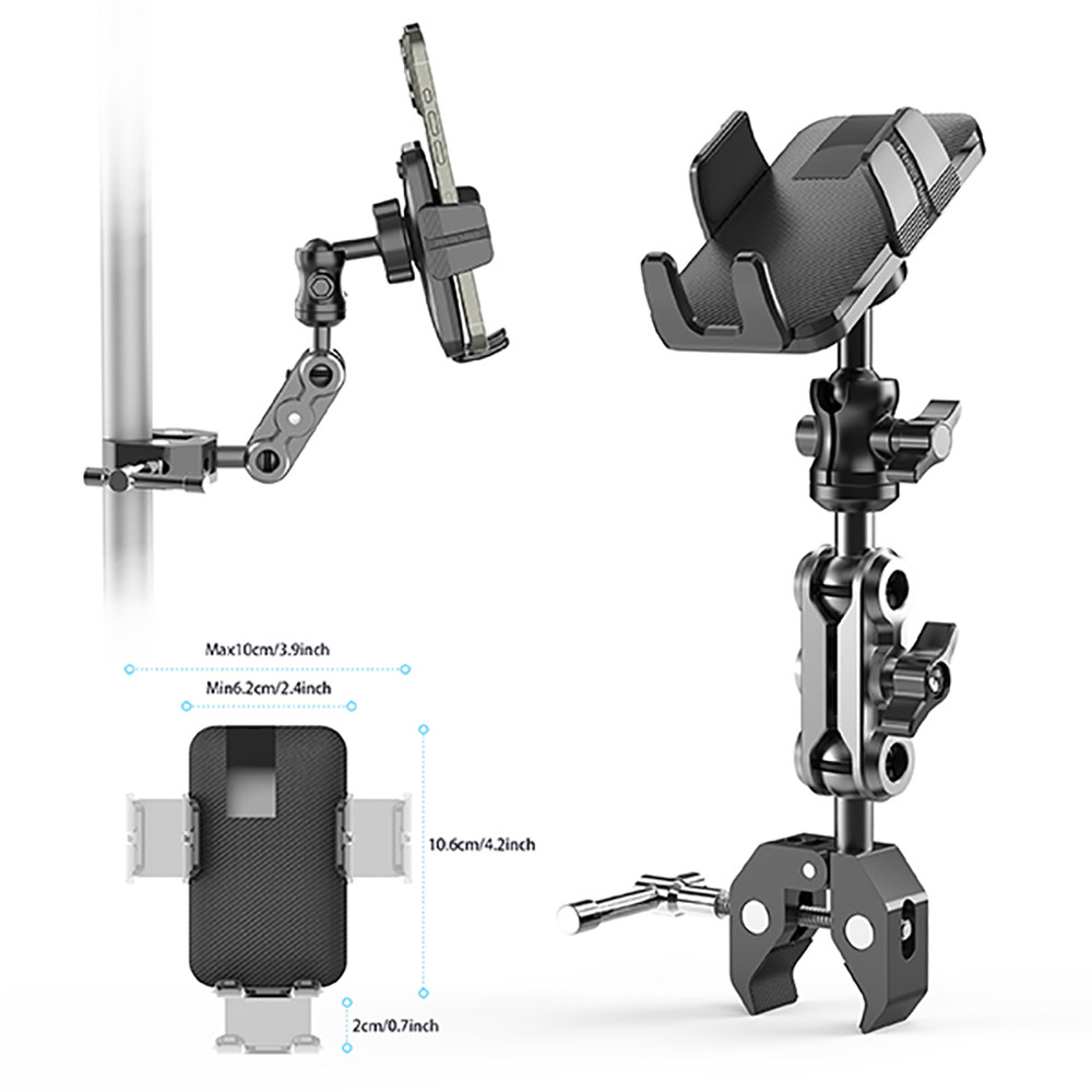 金属多功能手机支架话筒架婴儿车动感单车户外2026新款
