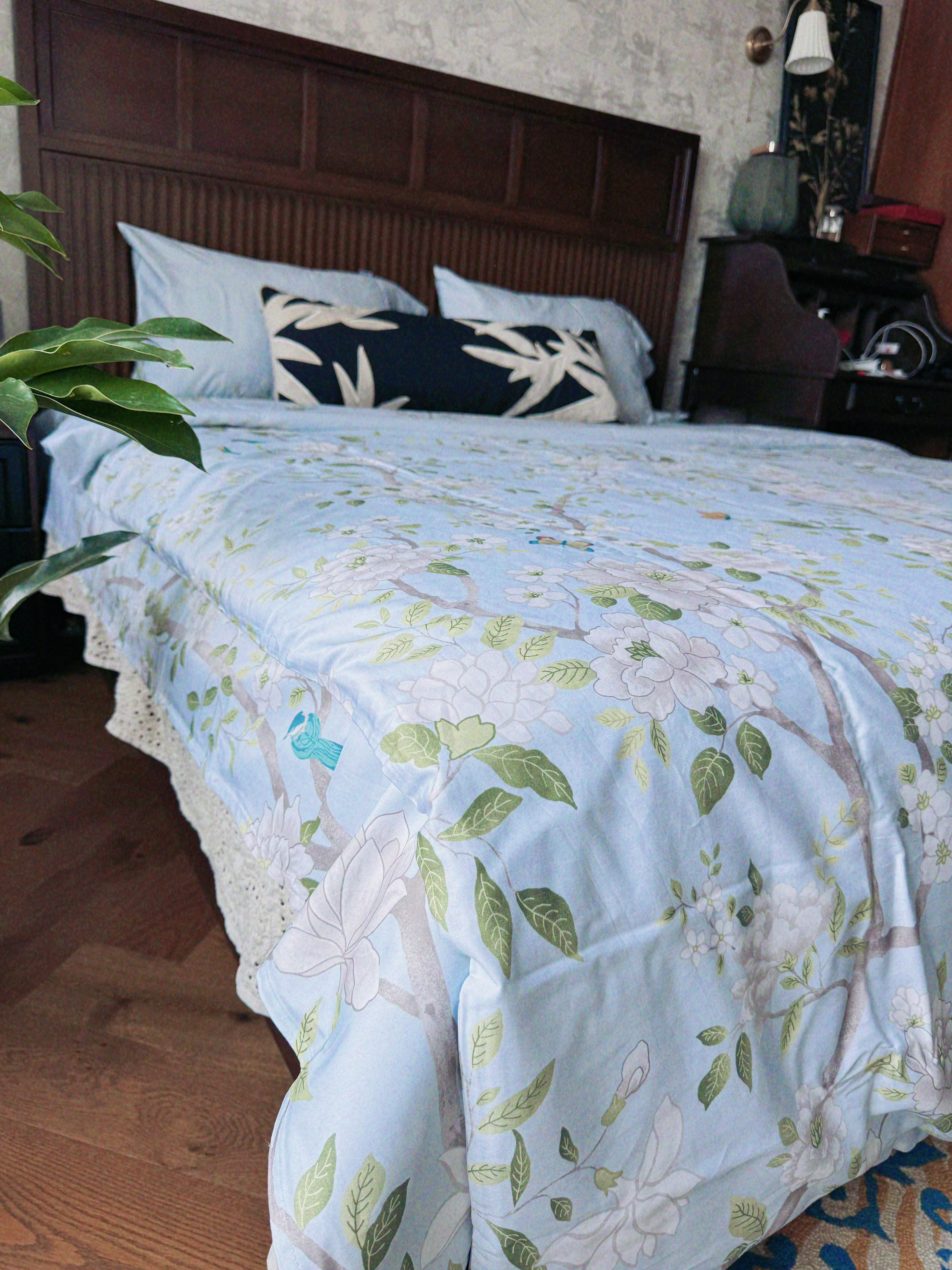 外贸出口100s纯棉贡缎全棉埃及棉双人床单被套枕套四件套活性印花