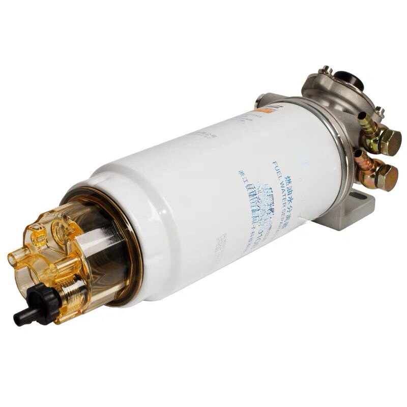 改加装油水分离器PL420手油泵总成 原厂柴油滤清器油分滤芯清器
