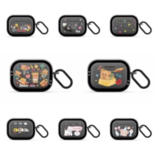 CASE黄油小熊适用于Airpods4代耳机壳Airpods pro/pro2代/3代耳机套卡通四代蓝牙耳机保护套可爱pro2/3代防摔
