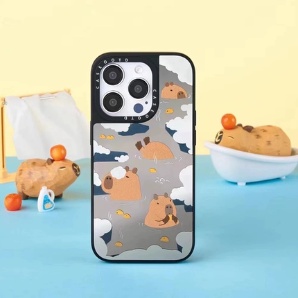 CASE卡皮巴拉出游记Capybara适用于iPhone16promax手机壳防摔苹果16/15/14pro保护壳卡通13可爱12pro网红11壳