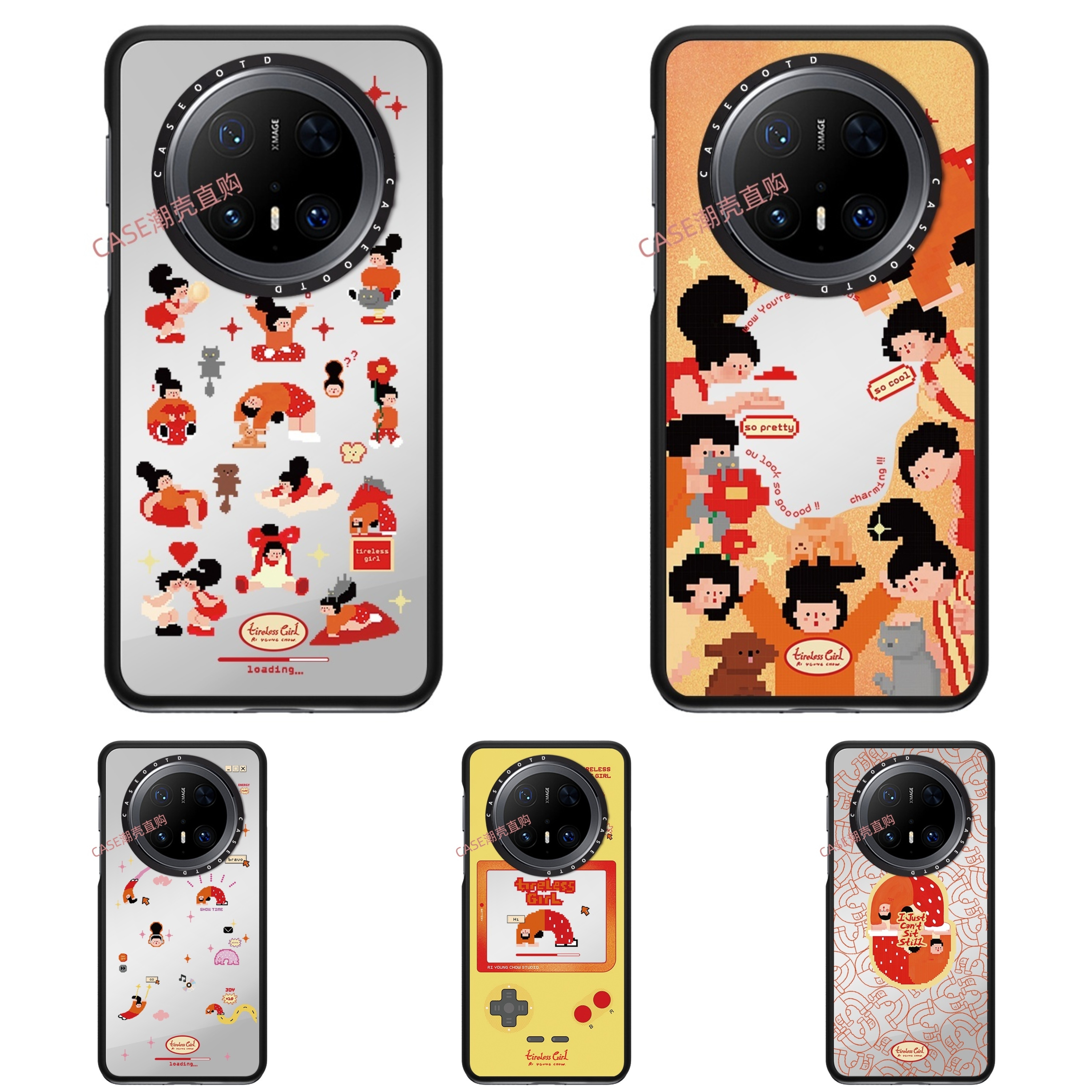 CASE新款下腰女孩玩在一起适用于华为mate70/70pro手机壳防摔磁吸卡通60/70华为mate60pro保护壳MATE60保护套