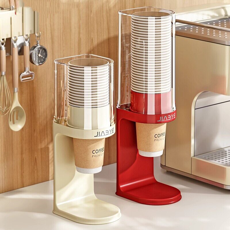 一次性杯子取杯器壁挂式纸杯收纳置物架饮水机吧台杯子放置架防尘