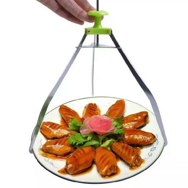 摆摊专用防滑不生锈夹碗提盘器