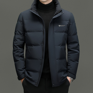 意大利高奢品牌2025新款羽绒服男冬季高端白鸭绒立领加厚保暖外套