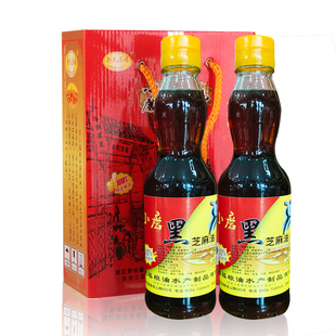 安徽安庆望江特产 小磨麻油 黑芝麻油 香油 特产礼盒325ml*2瓶装