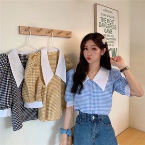 春夏百搭设计款泡泡袖衬衣