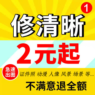 ps模糊图片清晰度处理证件照修改尺寸旧老照片分辨率像素修复人像