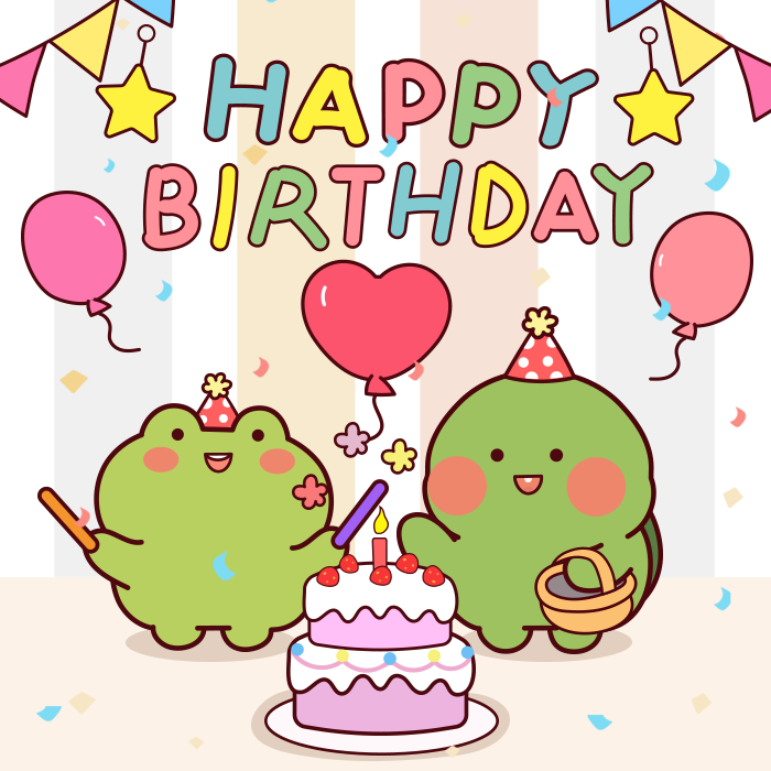 蛙蛙龟龟生日快乐微信红包封面买壁纸头像赠送封面皮肤dx