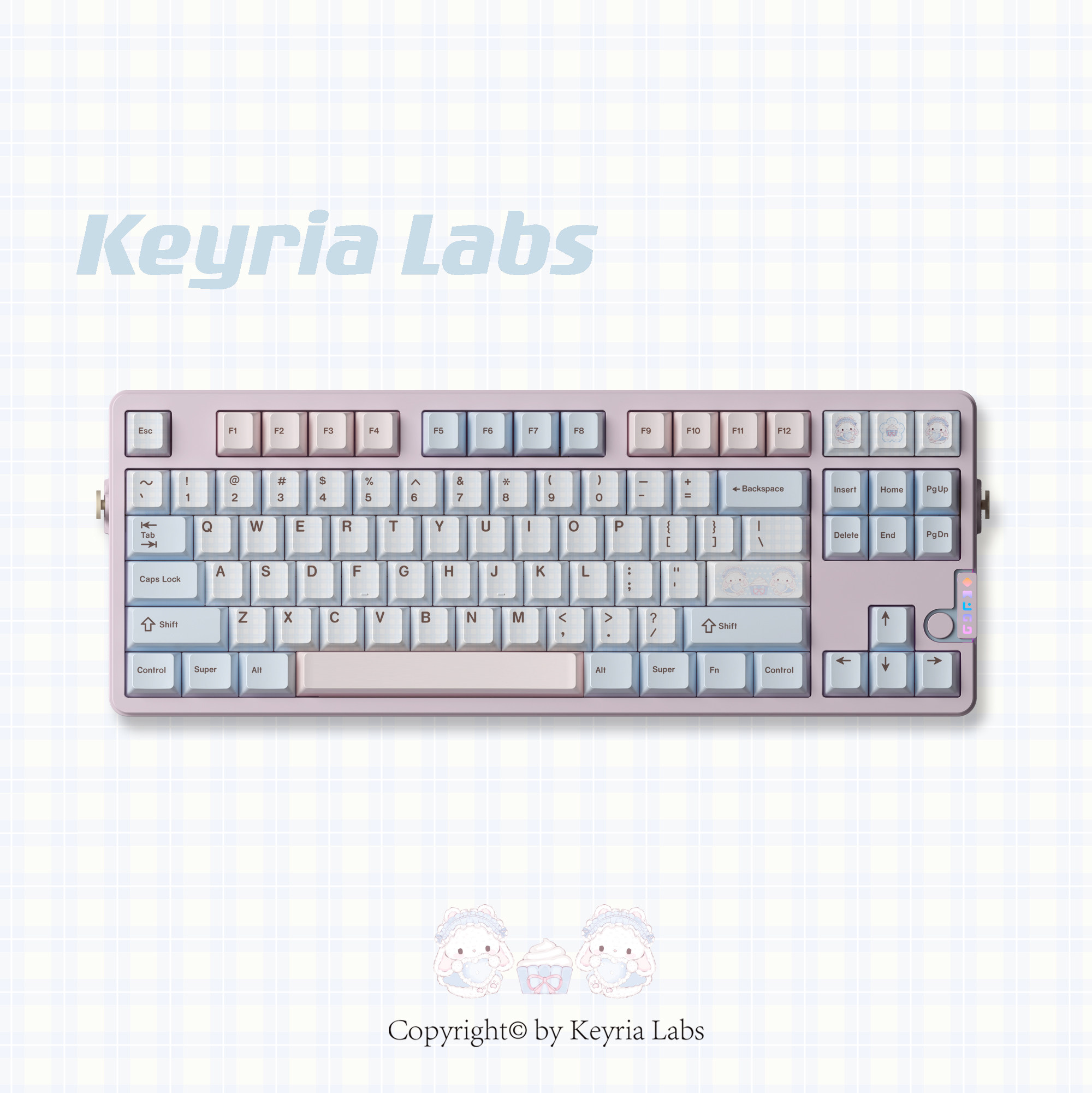 Keyria Labs/小兔茶话会 水色 PBT客制化键帽 五面热升华,电脑硬件/显示器/电脑周边,键帽,淘宝优惠券,粉丝福利购,淘宝优惠卷