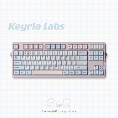 Keyria Labs/小兔茶话会 水色 PBT客制化键帽 五面热升华