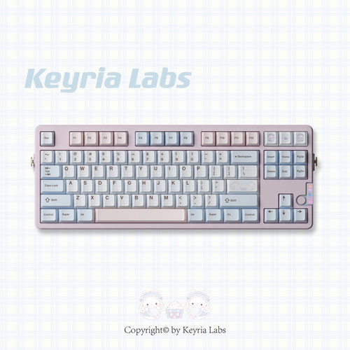 Keyria Labs/小兔茶话会 水色 PBT客制化键帽 五面热升华