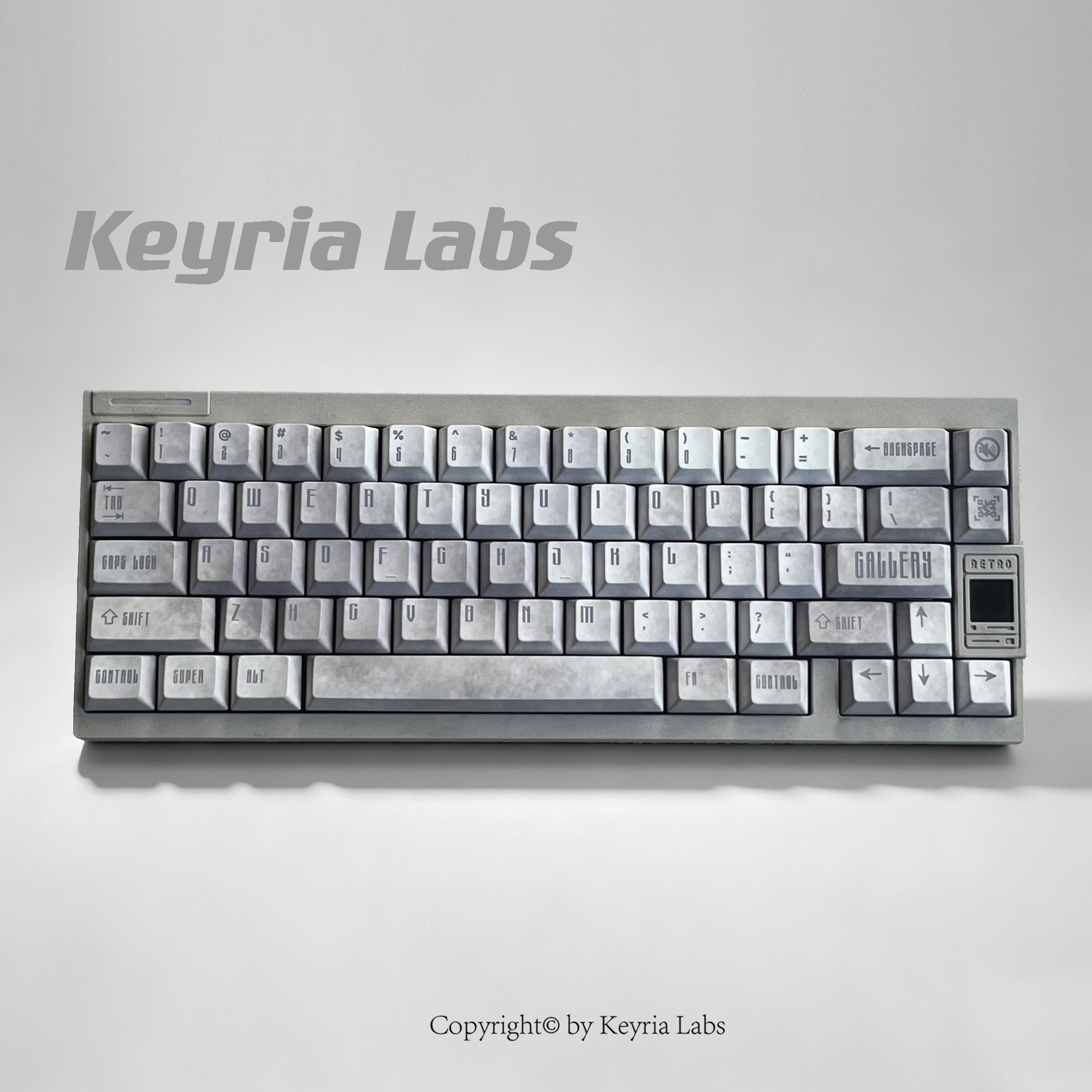 Keyria Labs/清水混凝土 美术馆灰白调简约PBT客制化键帽