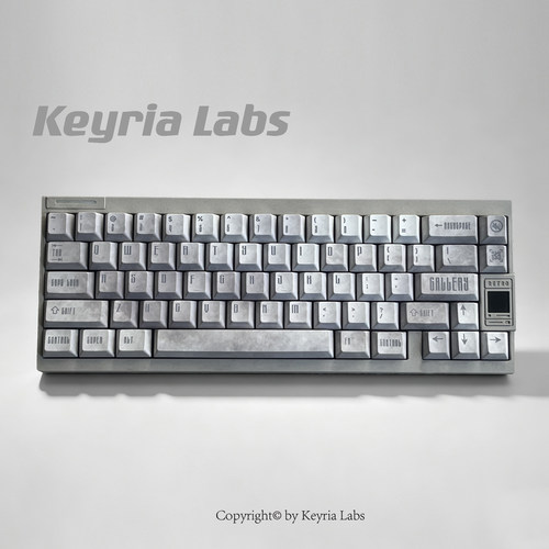 Keyria Labs/清水混凝土 灰白调简约大理石风格PBT客制化键帽