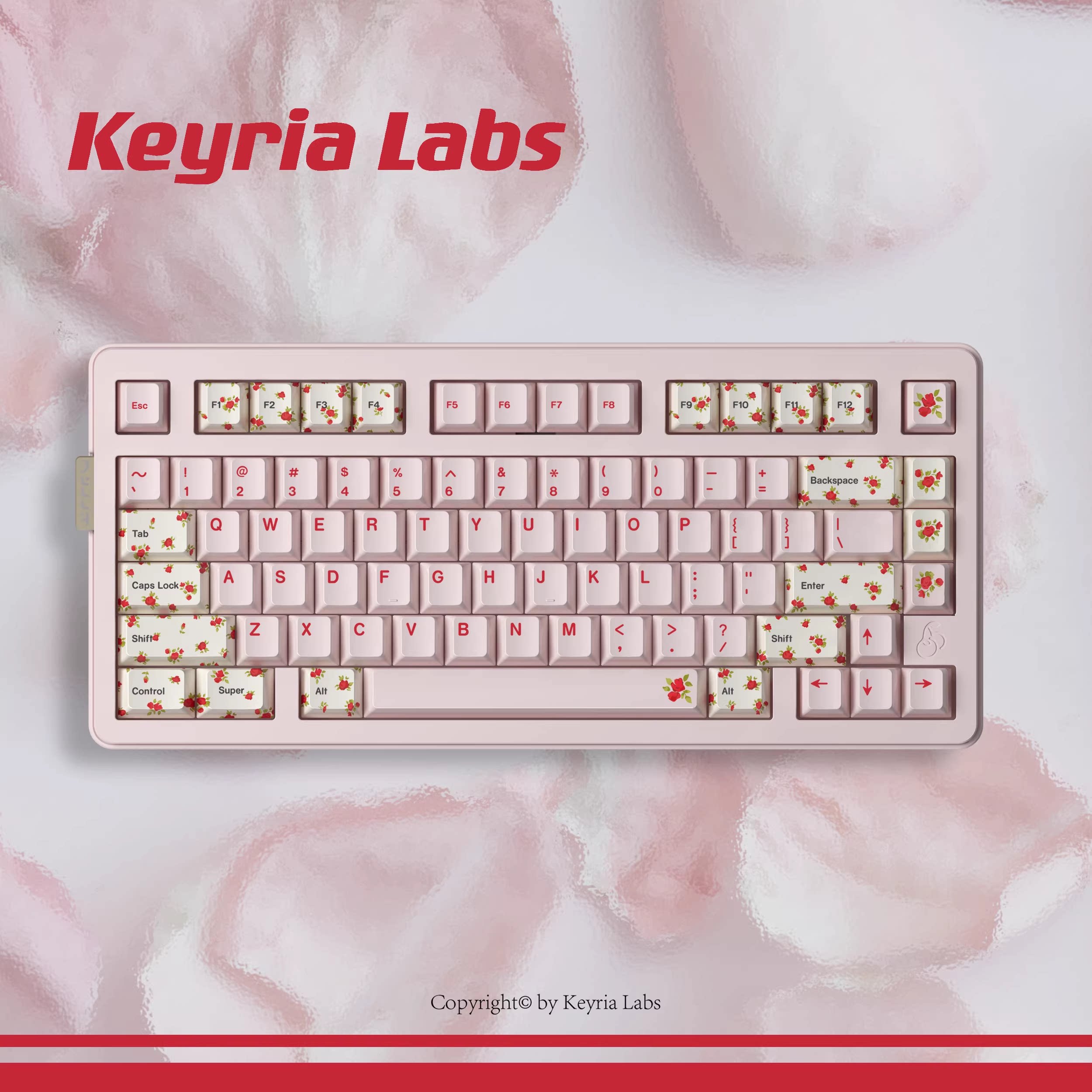 Keyria Labs / Alessandra 小羊玫瑰 PBT客制化键帽 五面热升华