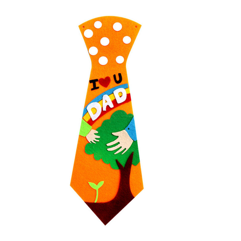 1 부직포 넥타이 유치원 크리 에이 티브 노컷 수제 재료 패키지 DIY 생산 붙여 넣기 그림 아버지의 날 선물