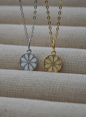 astudio纯银指南针罗盘项链百搭