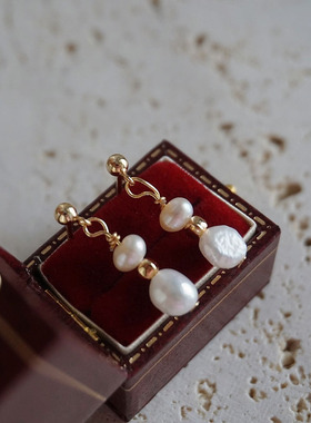 astudio巴洛克珍珠流苏项链配饰