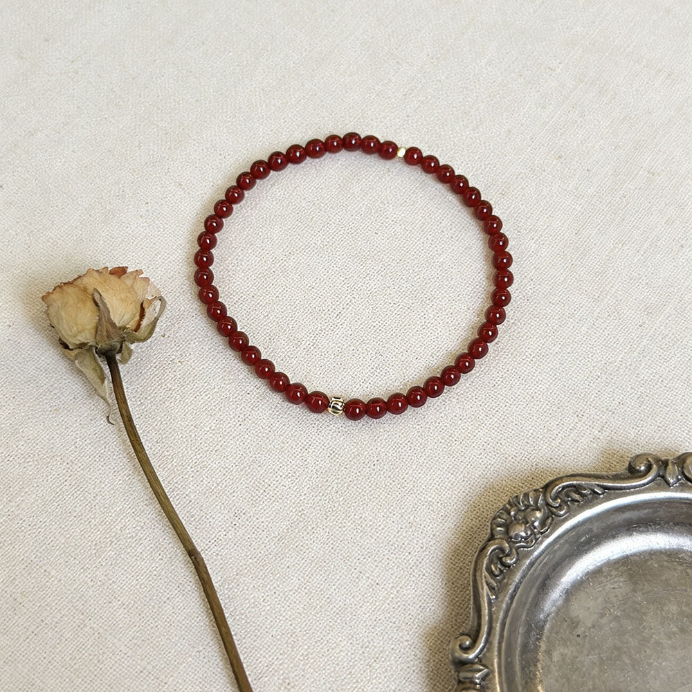 好运新年红复古红玛瑙串珠手链 新中式S925纯银幸运圆球手链手环,饰品/流行首饰/时尚饰品新,手链,淘宝优惠券,粉丝福利购,淘宝优惠卷