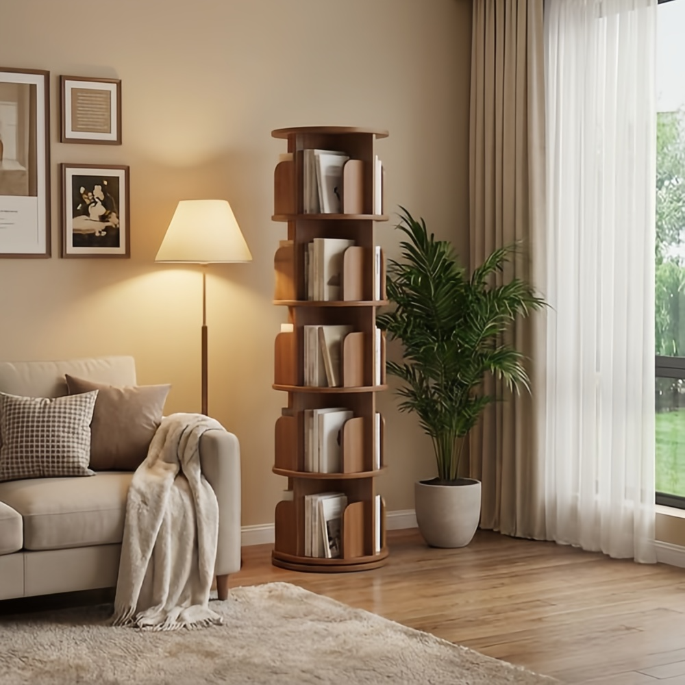 360度可旋转书架实木书柜可移动客厅转角书架落地置物架一体靠墙,住宅家具,书架,淘宝优惠券,粉丝福利购,淘宝优惠卷